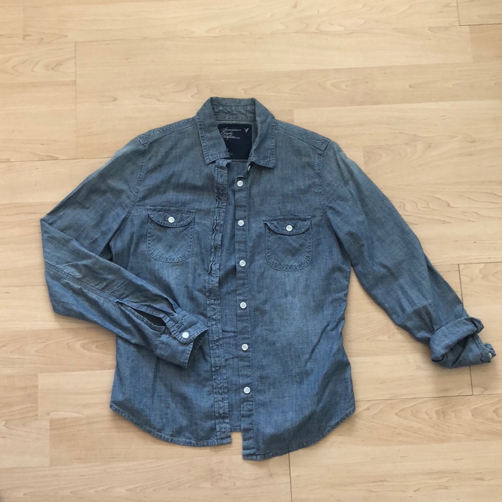 American Eagle Denim Button Shirt